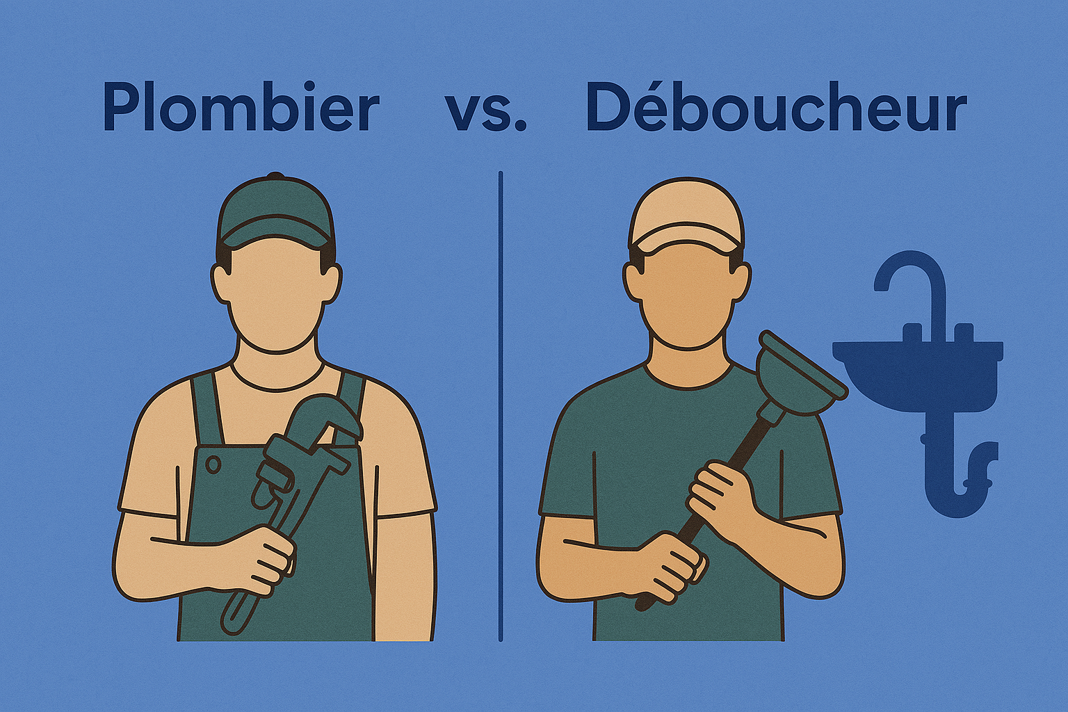 Savez-vous la différence entre un plombier et un déboucheur ?